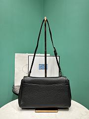Small leather shoulder black bag - 26x14x9.5cm - 4