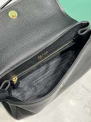 Small leather shoulder black bag - 26x14x9.5cm - 2