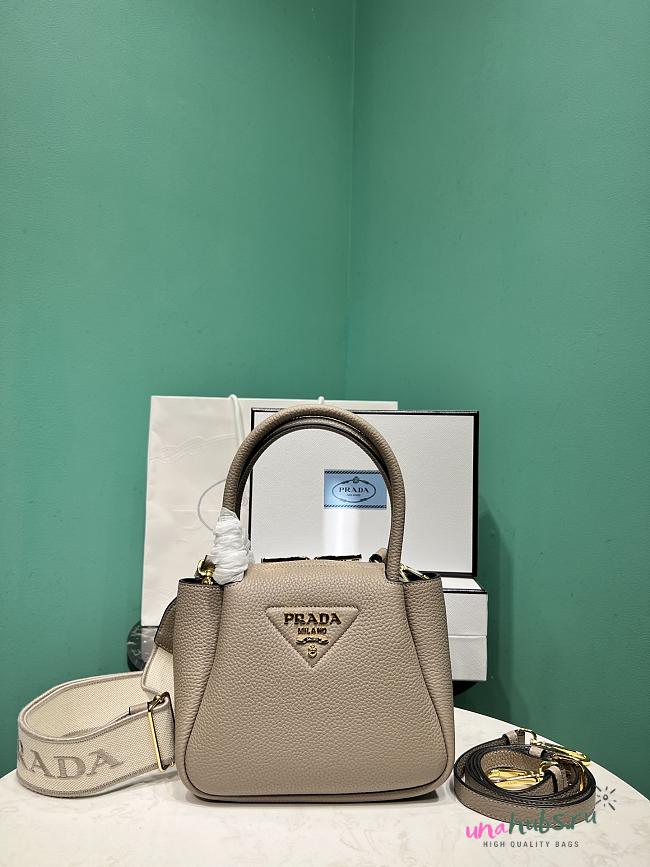 	 Prada Leather mini handbag Taupe - 18*19.5*9cm - 1
