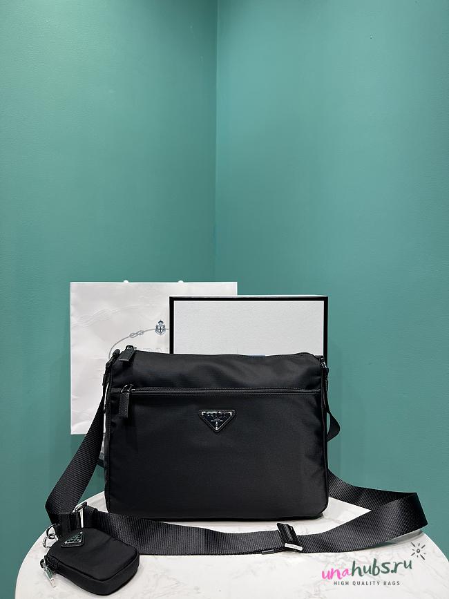 Black Re-Nylon bag - 31x23x9cm - 1