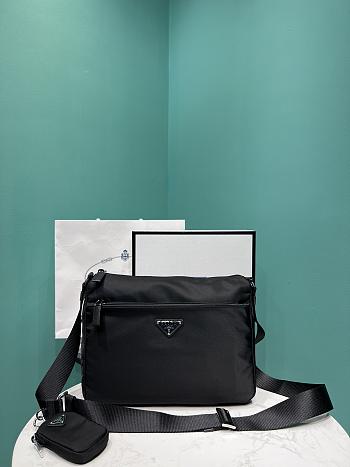 Black Re-Nylon bag - 31x23x9cm