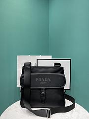 Prada Saffiano and nylon messenger bag - Black 28/26/7 cm - 1