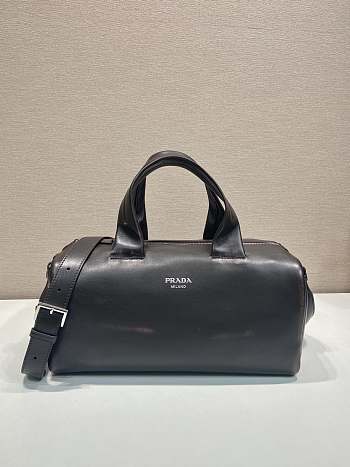 Prada Small Leather Travel Bag in Black - 35x17.5x17.5cm