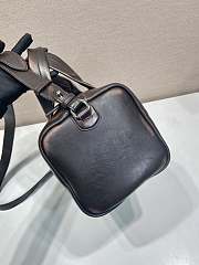 Prada Small Leather Travel Bag in Black - 35x17.5x17.5cm - 4