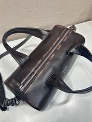 Prada Small Leather Travel Bag in Black - 35x17.5x17.5cm - 3
