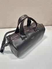 Prada Small Leather Travel Bag in Black - 35x17.5x17.5cm - 2