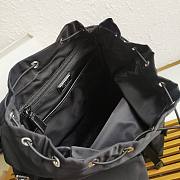 Prada Black Re-nylon And Leather Backpack - 38x45x18cm  - 6