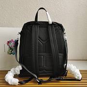 Prada Black Re-nylon And Leather Backpack - 38x45x18cm  - 5