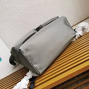 	 Prada Grey Re-nylon And Leather Backpack - 38x45x18cm - 4
