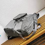 	 Prada Grey Re-nylon And Leather Backpack - 38x45x18cm - 3