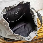 	 Prada Grey Re-nylon And Leather Backpack - 38x45x18cm - 2