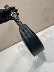 Prada Demi-lune Large Leather Black Shoulder Bag - 42x19.5x8.5cm - 5