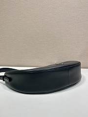 Prada Demi-lune Large Leather Black Shoulder Bag - 42x19.5x8.5cm - 4