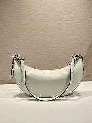 	 Prada Demi-lune Large Leather White Shoulder Bag - 42x19.5x8.5cm - 5