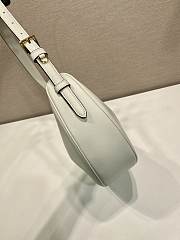 	 Prada Demi-lune Large Leather White Shoulder Bag - 42x19.5x8.5cm - 3