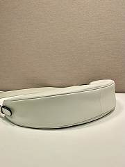 	 Prada Demi-lune Large Leather White Shoulder Bag - 42x19.5x8.5cm - 2