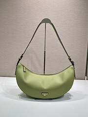 	 Prada Demi-lune Large Leather Green Shoulder Bag - 42x19.5x8.5cm - 1