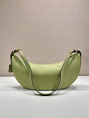 	 Prada Demi-lune Large Leather Green Shoulder Bag - 42x19.5x8.5cm - 4