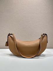 	 Prada Demi-lune Large Leather Brown Shoulder Bag - 42x19.5x8.5cm - 4