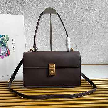 Prada Amber Prada Soft Sound Medium Leather Shoulder Bag - 28x16x10cm