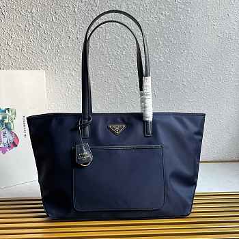 	 Prada Re-Edition 1978 medium Re-Nylon and Saffiano leather blue tote bag - 35x26x15cm