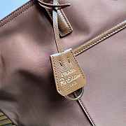 	 Prada Re-Edition 1978 medium Re-Nylon and Saffiano leather brown tote bag - 35x26x15cm - 4