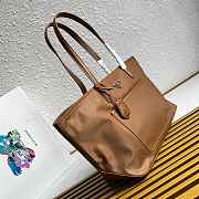 	 Prada Re-Edition 1978 medium Re-Nylon and Saffiano leather brown tote bag - 35x26x15cm - 3