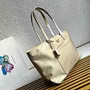 	 Prada Re-Edition 1978 medium Re-Nylon and Saffiano leather beige tote bag - 35x26x15cm - 3