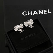 Chanel Silver Color Earrings - 1