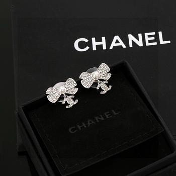 Chanel Silver Color Earrings