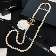 	 Chanel Pearl and CC Logo Necklace - 4