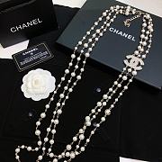 	 Chanel Pearl and CC Logo Necklace 02 - 4