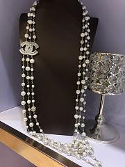 	 Chanel Pearl and CC Logo Necklace 02 - 3