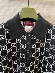 Gucci GG Polo Knitted Shirt In Black - 6