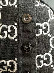 Gucci GG Polo Knitted Shirt In Black - 4