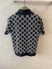 Gucci GG Polo Knitted Shirt In Black - 3