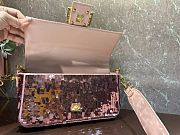 Fendi Baguette Leather Bag with gradient pink sequins - 27x15x6cm - 4