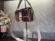 Fendi Baguette Leather Bag with gradient pink sequins - 27x15x6cm - 2