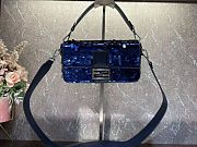 Fendi Baguette Leather Bag with gradient blue color sequins - 27x15x6cm - 1