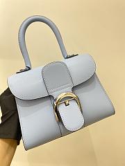 	 Delvaux Brillant leather mini blue bag 20*11*16cm - 5