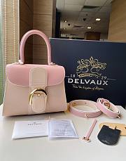 	 Delvaux Brillant leather mini pink bag 20*11*16cm - 1