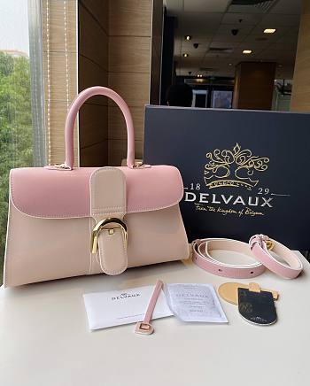 Delvaux Brillant East West leather pink bag 28/12/15cm