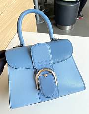 Delvaux Brillant leather mini blue color bag 20*11*16cm - 2