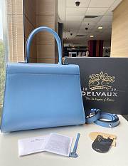 Delvaux Brillant leather blue bag 28/14/22cm - 6