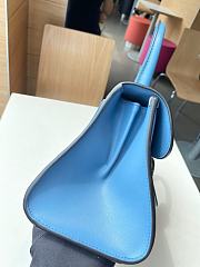 Delvaux Brillant East West leather Blue bag 28/12/15cm - 6