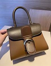 Delvaux Brillant leather mini brown color bag 20*11*16cm - 5