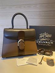 	 Delvaux Brillant leather brown bag 28/14/22cm - 1