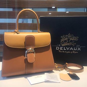 	 Delvaux Brillant leather light brown bag 28/14/22cm