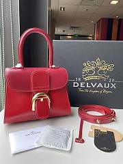 Delvaux Brillant leather mini red color bag 20*11*16cm - 1