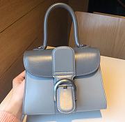 	 Delvaux Brillant leather mini grey color bag 20*11*16cm - 6